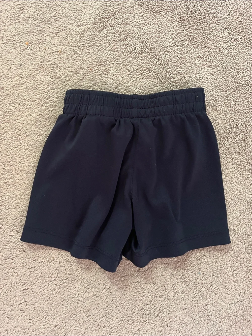 Nike Dri-FIT Navy Athletic Shorts with White Swoosh